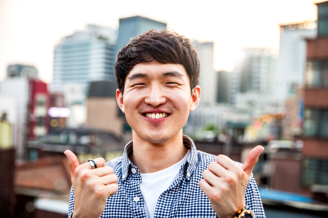 Young korean man portrayed in Seoul, South Korea